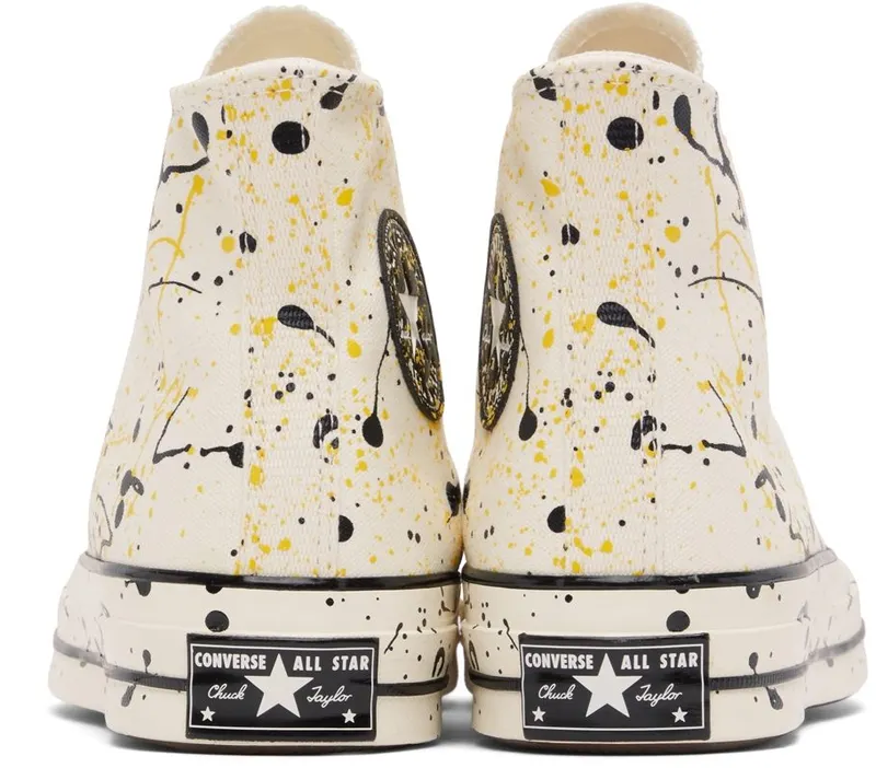 Converse Off-White Paint Splatter Chuck 70 Hi EGRET/BLACK/AMARILLO (A01170C)