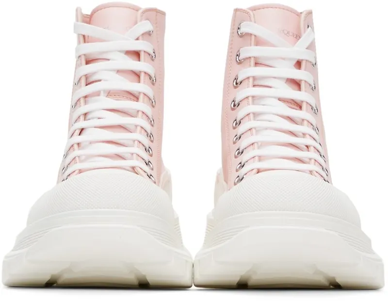 Alexander McQueen Pink Leather Tread Slick 5805 Ice P./Of.Wh/I. (633900WHZ62)