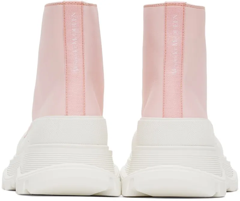 Alexander McQueen Pink Leather Tread Slick 5805 Ice P./Of.Wh/I. (633900WHZ62)
