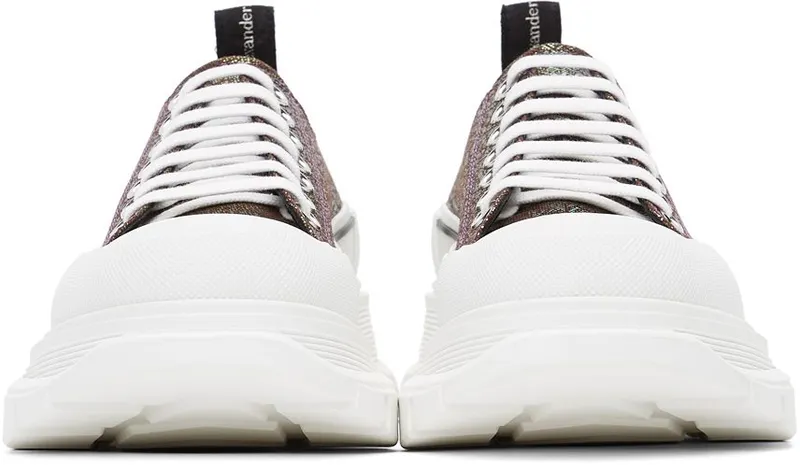 Alexander McQueen Purple Iridescent Platform 1311 BLK IRR./WHI/SI (652755W4PB1)