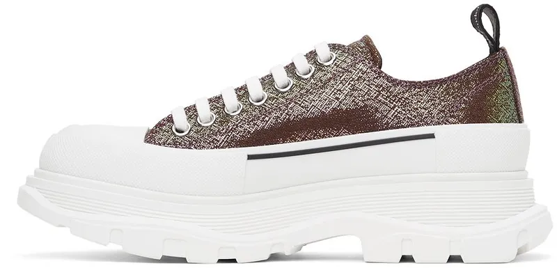 Alexander McQueen Purple Iridescent Platform 1311 BLK IRR./WHI/SI (652755W4PB1)