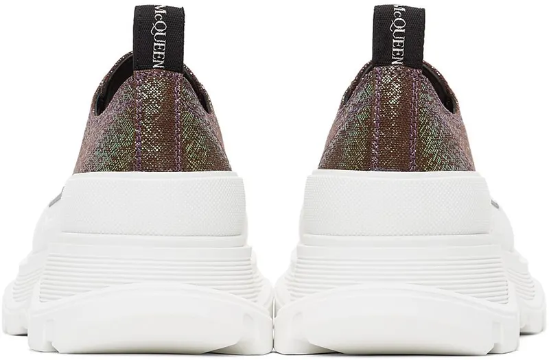 Alexander McQueen Purple Iridescent Platform 1311 BLK IRR./WHI/SI (652755W4PB1)