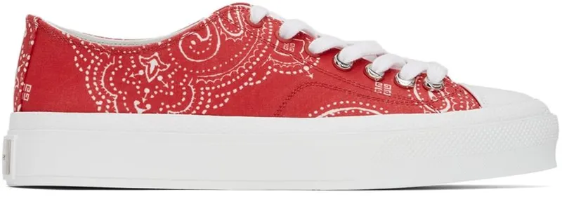 Givenchy Red & White Low City 616-RED/WHITE (BH0050H0ZF)