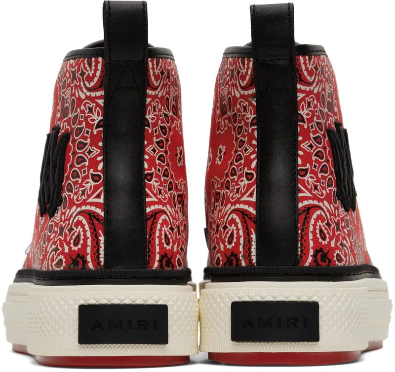 AMIRI Red Bandana M.A. Court Hi RED-CANVAS / NAPPA L (AW22MFS007)