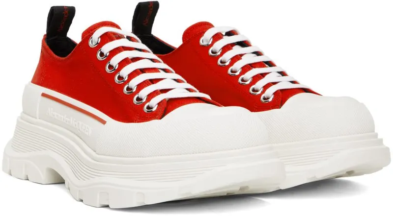 Alexander McQueen Red Tread Slick 6487 LUST RED/WHI/LU (705660W4L51)