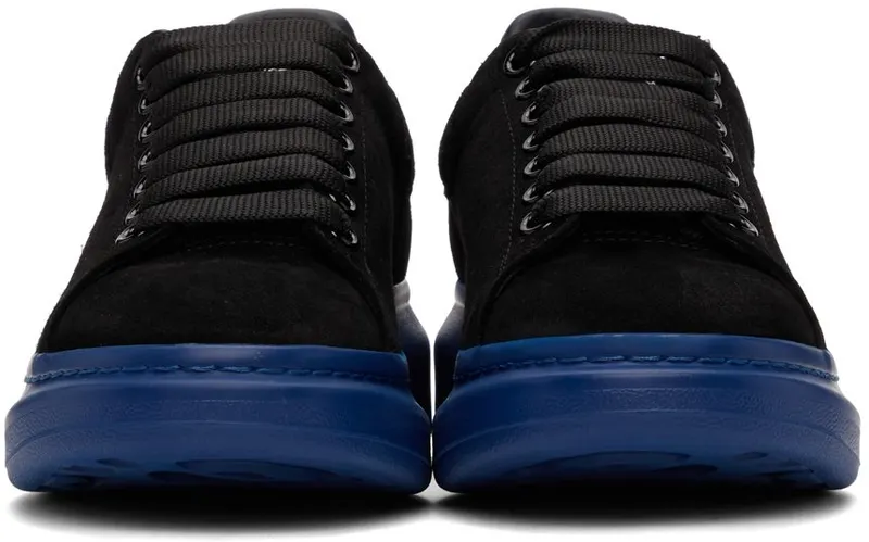 Alexander McQueen SSENSE Exclusive Black & Blue Suede Oversized 1111 BLACK (553761WHBGM)