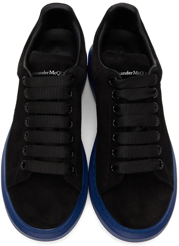 Alexander McQueen SSENSE Exclusive Black & Blue Suede Oversized 1111 BLACK (553761WHBGM)