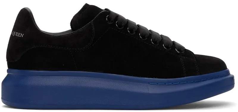Alexander McQueen SSENSE Exclusive Black & Blue Suede Oversized 1111 BLACK (553761WHBGM)