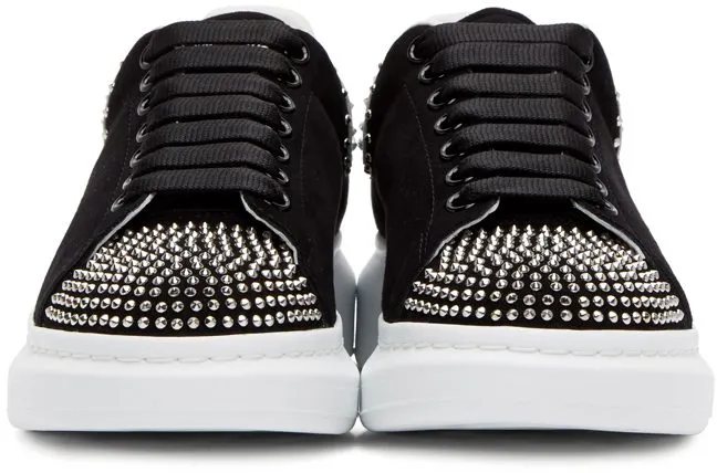 Alexander McQueen SSENSE Exclusive Black Suede Studded Oversized BLACK / WHI (634322WHV6Z1071)