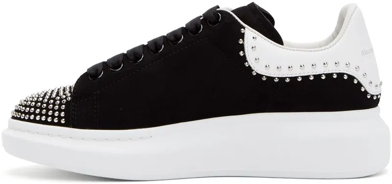 Alexander McQueen SSENSE Exclusive Black Suede Studded Oversized BLACK / WHI (634322WHV6Z1071)