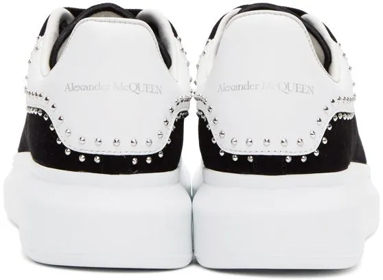 Alexander McQueen SSENSE Exclusive Black Suede Studded Oversized BLACK / WHI (634322WHV6Z1071)