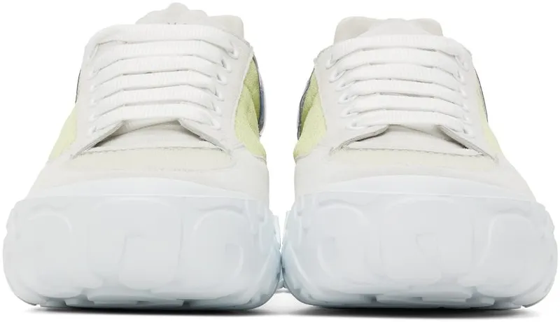Alexander McQueen SSENSE Exclusive Off-White & Blue Court Trainer 3811 L./W/C./B./W/B. (662662W4QH2)