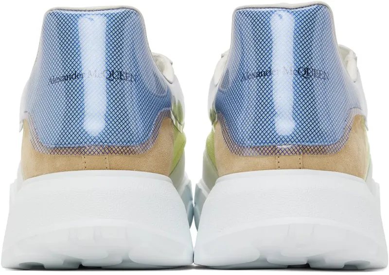 Alexander McQueen SSENSE Exclusive Off-White & Blue Court Trainer 3811 L./W/C./B./W/B. (662662W4QH2)