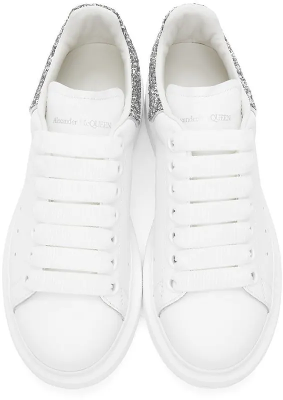 Alexander McQueen SSENSE Exclusive White & Silver Oversized 9071 Silver (558945WHTQ6)