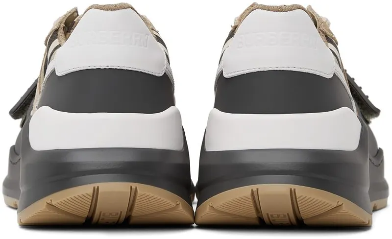 Burberry Tan & Grey Ramsey Sneaker Grey/Archive Beige (8032371)