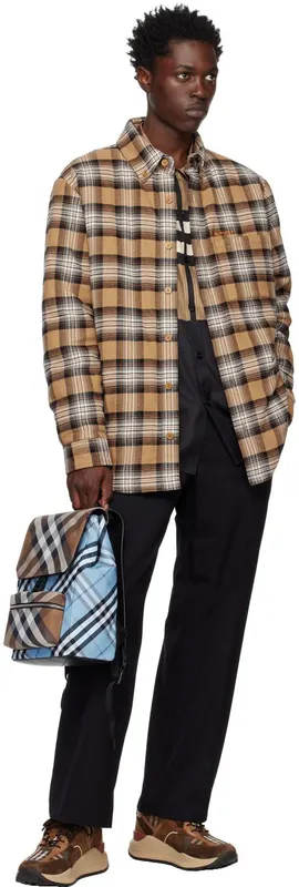 Burberry Tan Sean DARK BIRCH BROWN CHK (8059256)