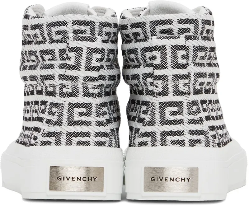 Givenchy White 4G Jacquard City 004-BLACK/WHITE (BH005LH0VC)
