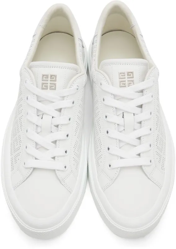 Givenchy White 4G Perforated 100 White (BE0027E19X100)