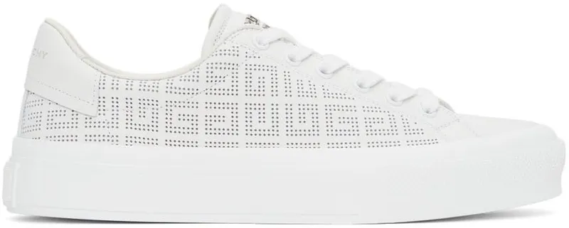 Givenchy White 4G Perforated 100 White (BE0027E19X100)