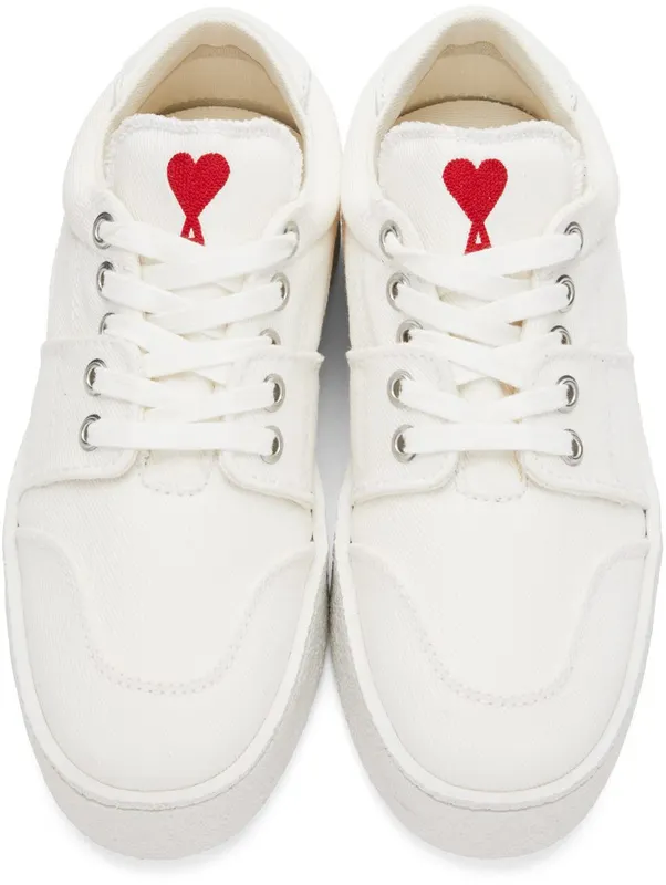 AMI Alexandre Mattiussi White Ami de Cœur Low 100 White (A21S400.962)