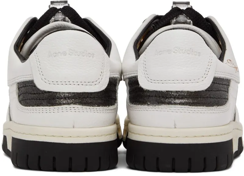 Acne Studios White & Black Leather Low-Top AL4 WHITE/BLACK (BD0190-)