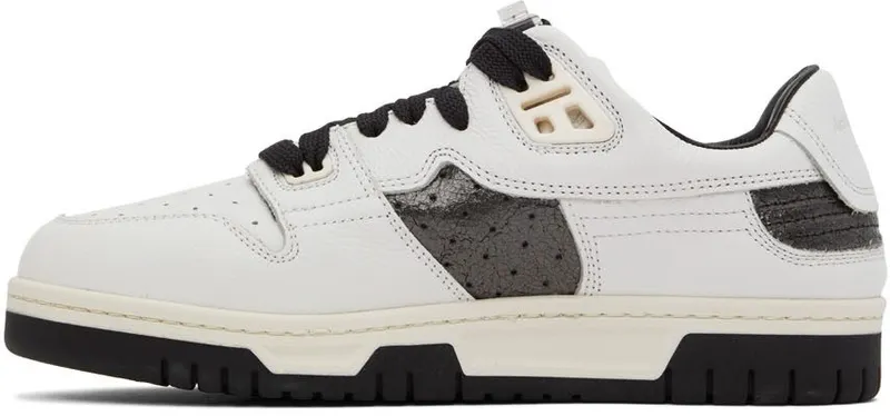 Acne Studios White & Black Leather Low-Top AL4 WHITE/BLACK (BD0190-)