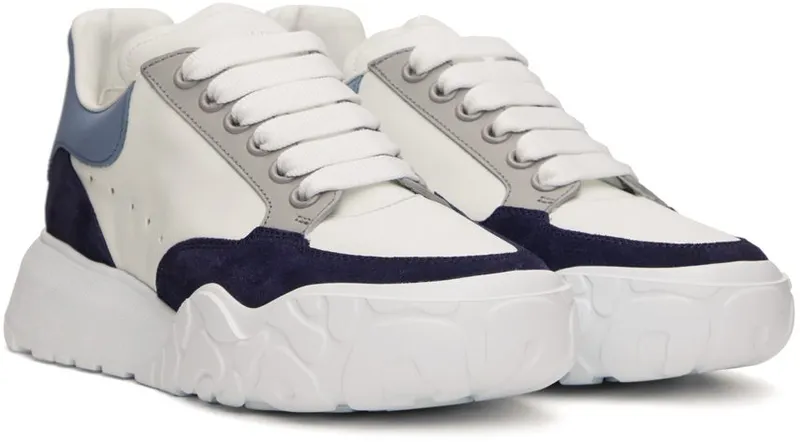 Alexander McQueen White & Blue Court 8910 WH/DA.N./EGG./T (705117WIAAX)