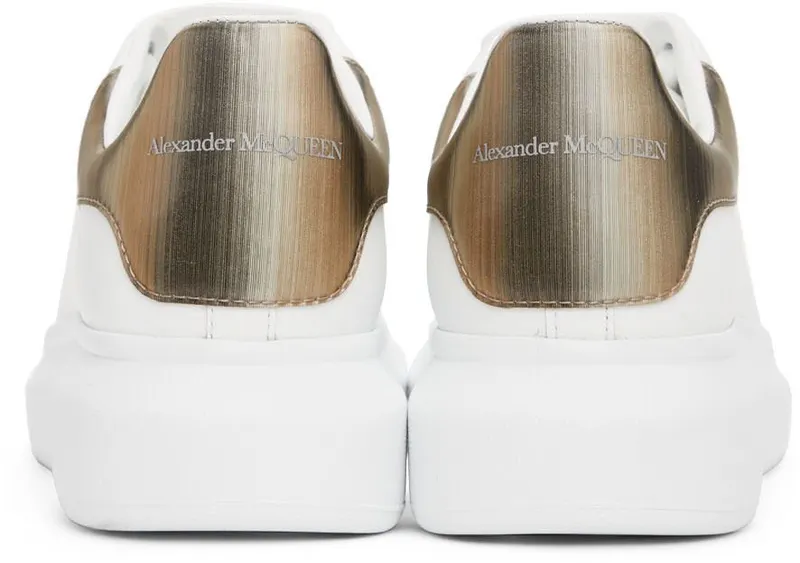 Alexander McQueen White & Gold Oversized 9732 WHITE/FOOLS GOL (586204WIBNR)