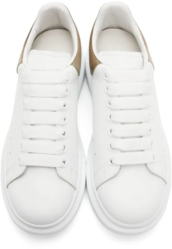 Alexander McQueen White & Gold Oversized 9732 WHITE/FOOLS GOL (586204WIBNR)