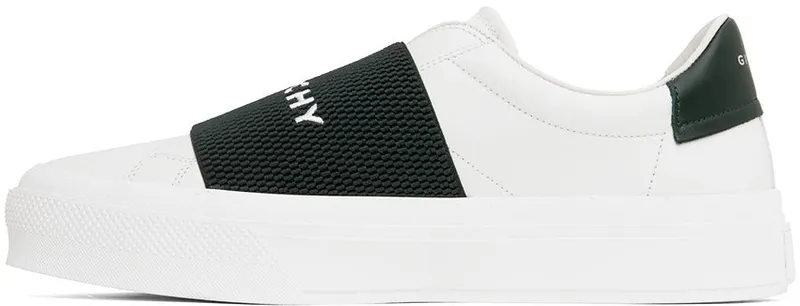 Givenchy White & Green City Sport Webbing 115-WHITE/GREEN (BH005XH19R115)