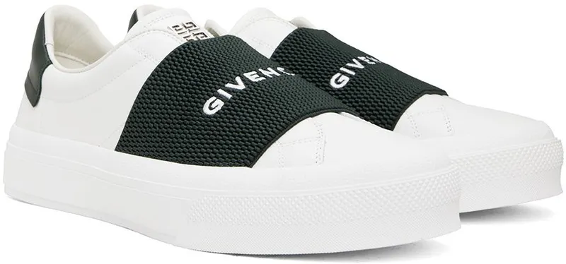 Givenchy White & Green City Sport Webbing 115-WHITE/GREEN (BH005XH19R115)