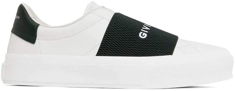 Givenchy White & Green City Sport Webbing 115-WHITE/GREEN (BH005XH19R115)