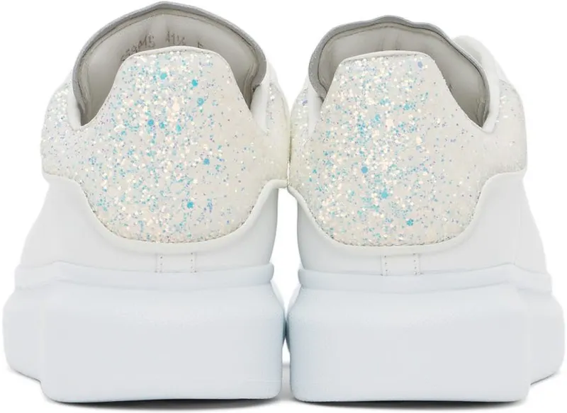 Alexander McQueen White & Navy Glitter Oversized 9550 White/Ird-Tra (558945WIB9T)