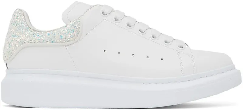 Alexander McQueen White & Navy Glitter Oversized 9550 White/Ird-Tra (558945WIB9T)