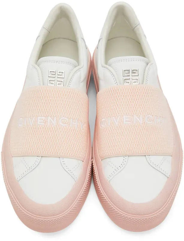 Givenchy White & Pink City Court Slip-On 149 White/Pink (BE0029E1BE149)