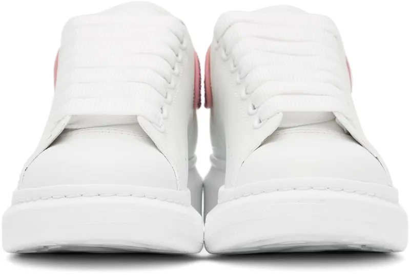 Alexander McQueen White & Pink Glitter Oversized 9477 Whi/Rose Gli./P (558945WIAFF)