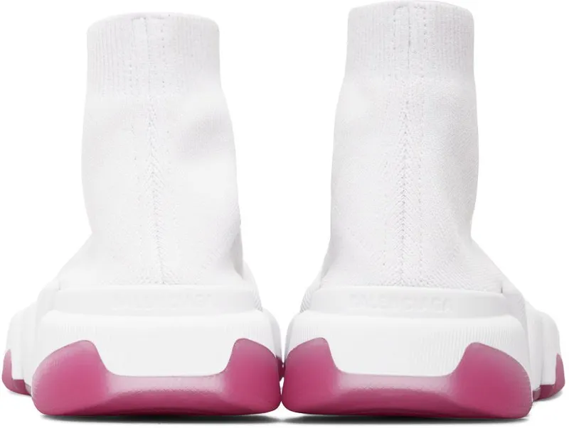 Balenciaga White & Pink Speed 2.0 9056 Whit/Whit/Tra S (654045 W2DI2)