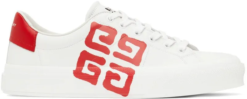 Givenchy White & Red City Sport 4G 112 WHITE/RED (BH005VH19M112)
