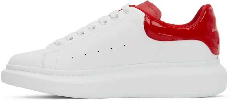 Alexander McQueen White & Red Patent Oversized 9676 WHITE/LUST RED (682399WIB92)