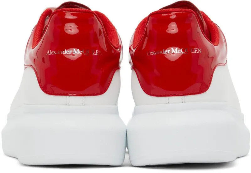 Alexander McQueen White & Red Patent Oversized 9676 WHITE/LUST RED (682399WIB92)