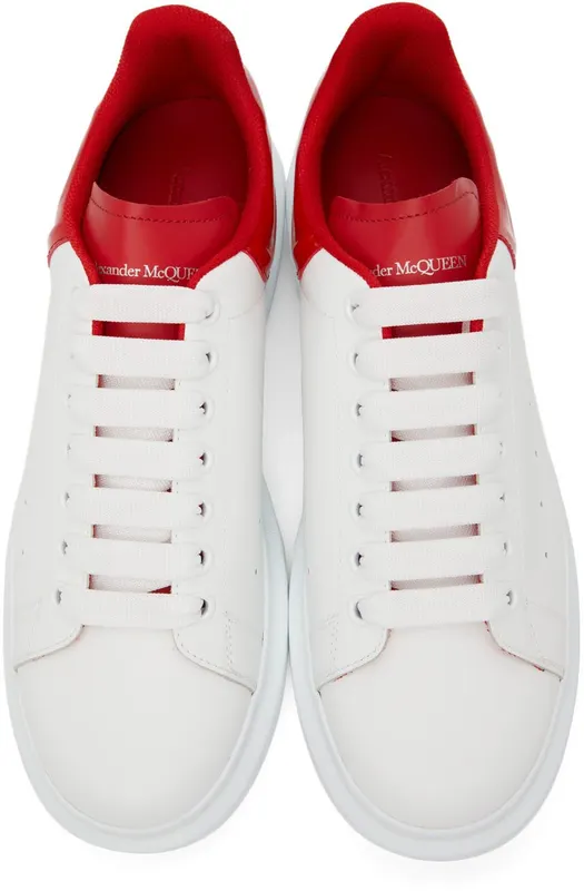 Alexander McQueen White & Red Patent Oversized 9676 WHITE/LUST RED (682399WIB92)