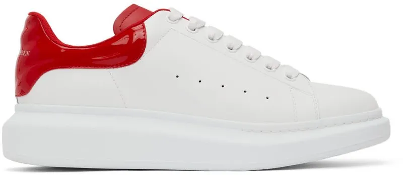 Alexander McQueen White & Red Patent Oversized 9676 WHITE/LUST RED (682399WIB92)