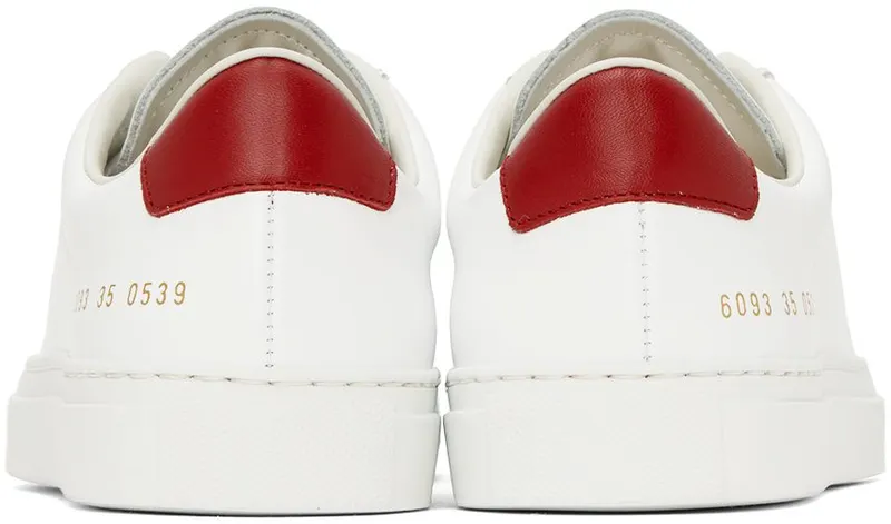 Common Projects White & Red Retro Low 0539 White/Red (6093)