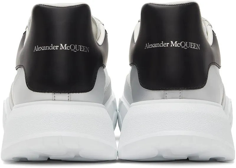 Alexander McQueen White & Silver Court Trainer 9455 WHI/SO.SI./BLK/ (662663WIA96)