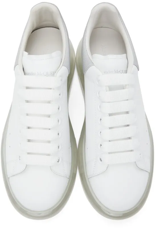 Alexander McQueen White & Silver Oversized 9058 WHI/REF.GREEN/T (662659WIA4T)