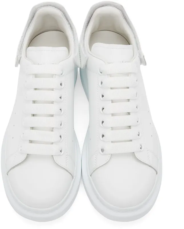 Alexander McQueen White Detachable Tab Oversized 9129 WHTSIL (625161WHYB7)