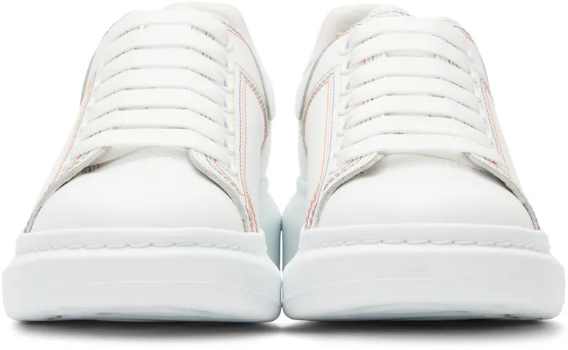 Alexander McQueen White Embroidered Oversized 9035 WHITE/MULTI (662639WIA4R)