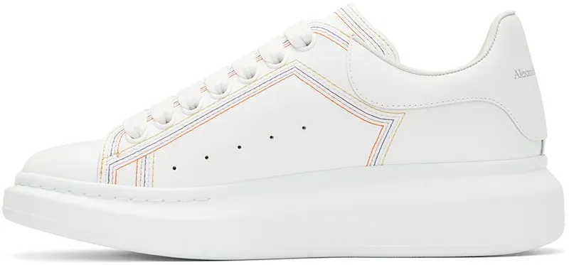 Alexander McQueen White Embroidered Oversized 9035 WHITE/MULTI (662639WIA4R)