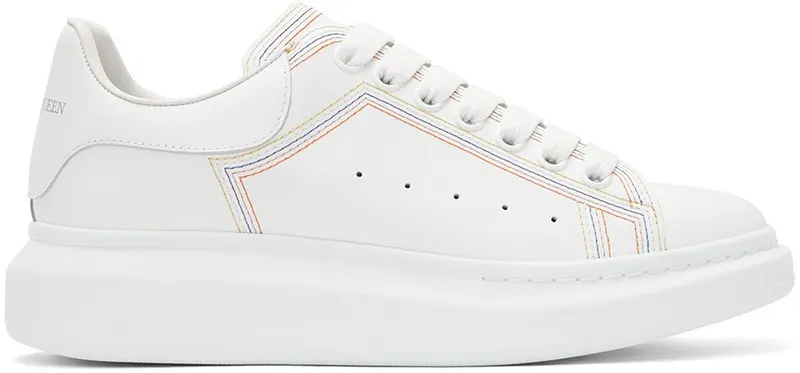 Alexander McQueen White Embroidered Oversized 9035 WHITE/MULTI (662639WIA4R)