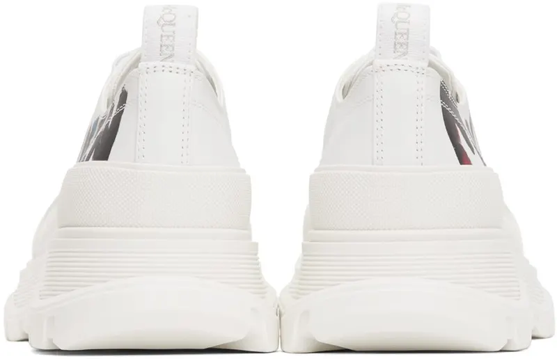 Alexander McQueen White Graffiti Tread Slick 9583 OP.WH/WHI/SIL/M (711108WIATC)